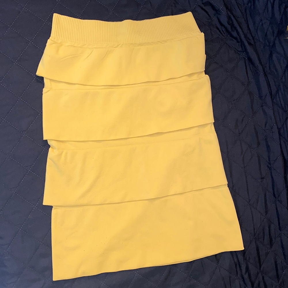 Sexy & Comfy Mustard tone Layered Skirt